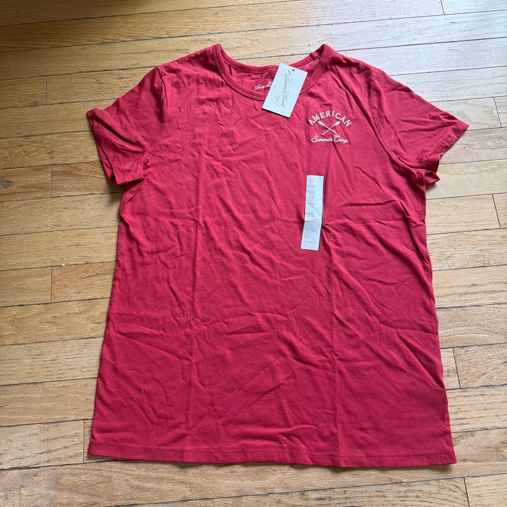 Universal Thread Womens XL Red American Summer Camp Graphic T-Shirt NWT